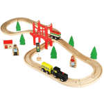Set trenulet Wooden Train 37 piese Set trenulet Wooden Train 37 piese